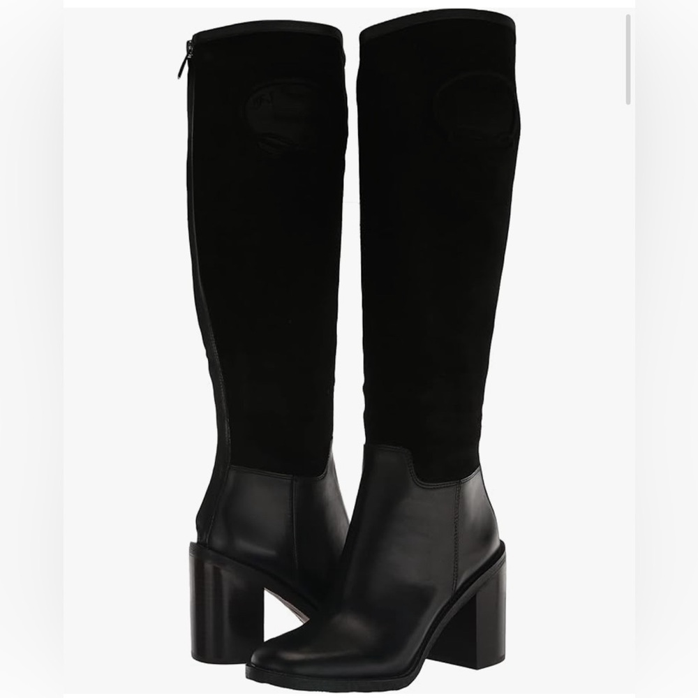 Black Franco Sarto Knee High Boots - Size 9